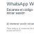 WhatsApp Web ya funciona en Firefox y Opera